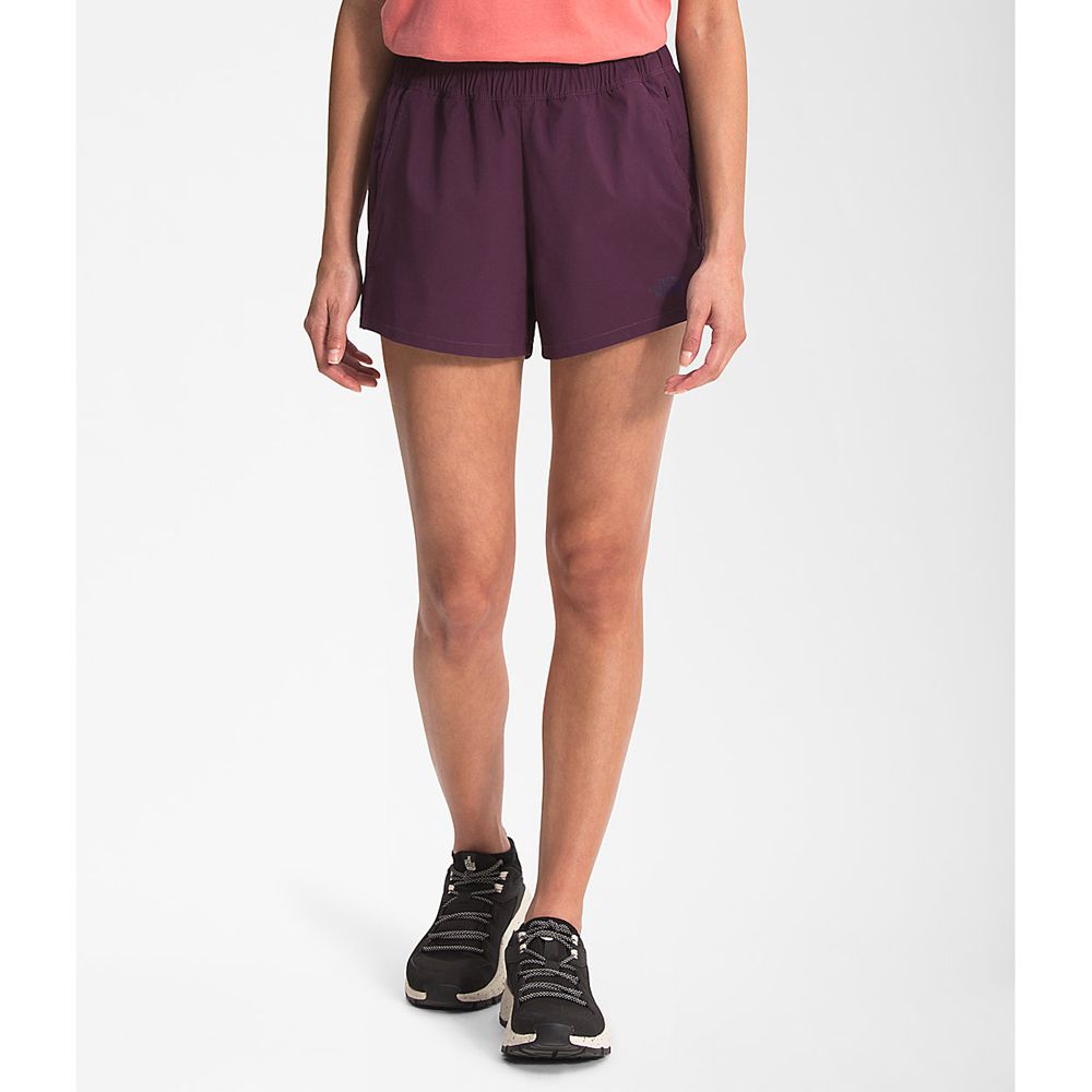 The North Face Shorts Womens Australia - The North Face Wander Burgundy / Black (KSI-748396)